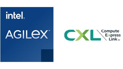 英特尔 Agilex 和 CXL 徽标