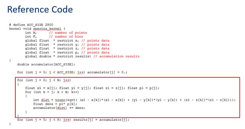 Reference code for HPC webinar