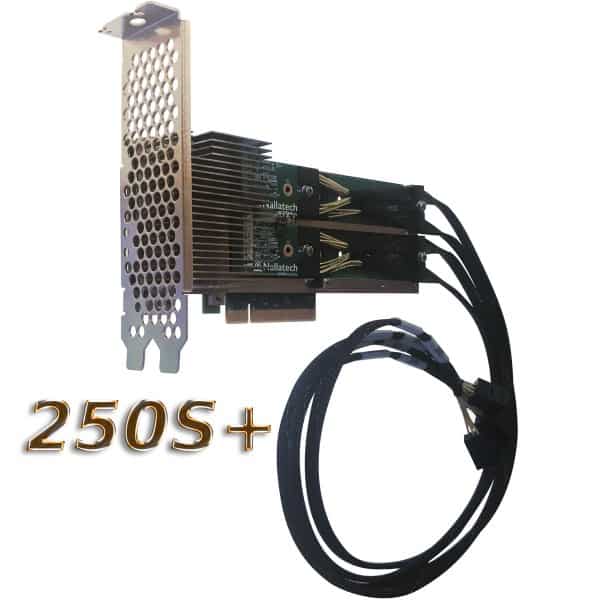 250S+ card with cables