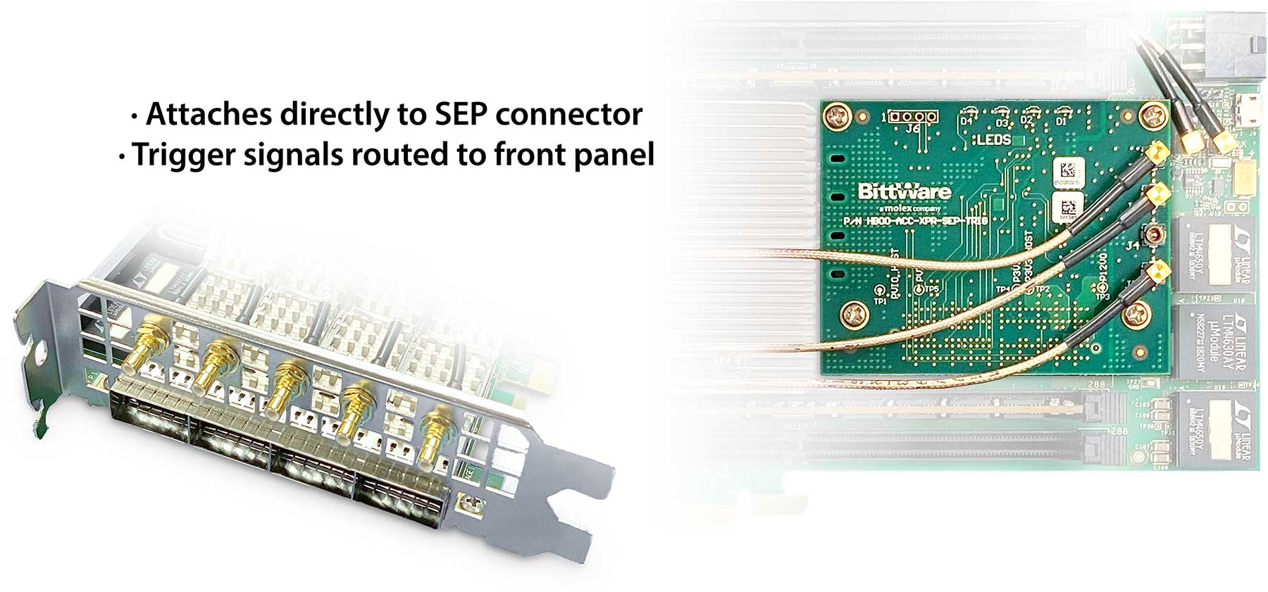 trigger module card and front panel